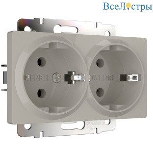 Розетка двойная с заземлением Werkel W1272004 4690389213960 a069774