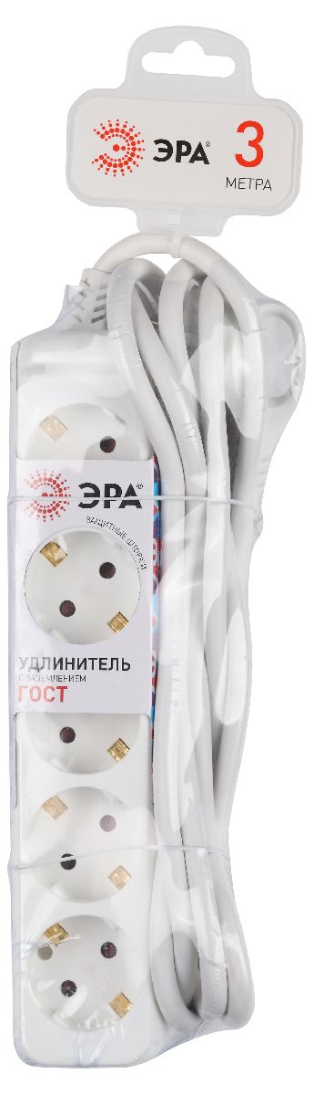 удлинитель электрический эра u-5e-3m-3x1,5 б0044038