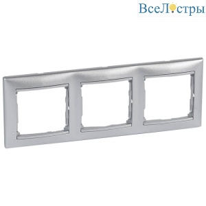 Рамка 3-постовая Legrand Valena алюминий 770153