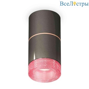Комплект накладного светильника Ambrella light Techno Spot XS7403102 DCH/PI черный хром/розовый (C7403, A2073, C7403, N7193)