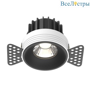 Встраиваемый светодиодный светильник Maytoni Round DL058-12W4K-TRS-B