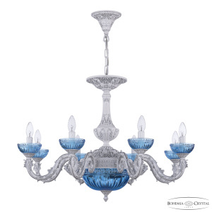 Подвесная люстра Bohemia Ivele Crystal AL79101P/8/250 WMN P Aquamarine/M-1G