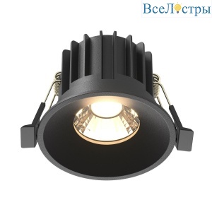Встраиваемый светодиодный светильник Maytoni Round DL058-12W3K-B