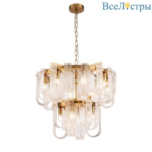 Подвесная люстра Indigo BRINA 12027/12P Brass V000365