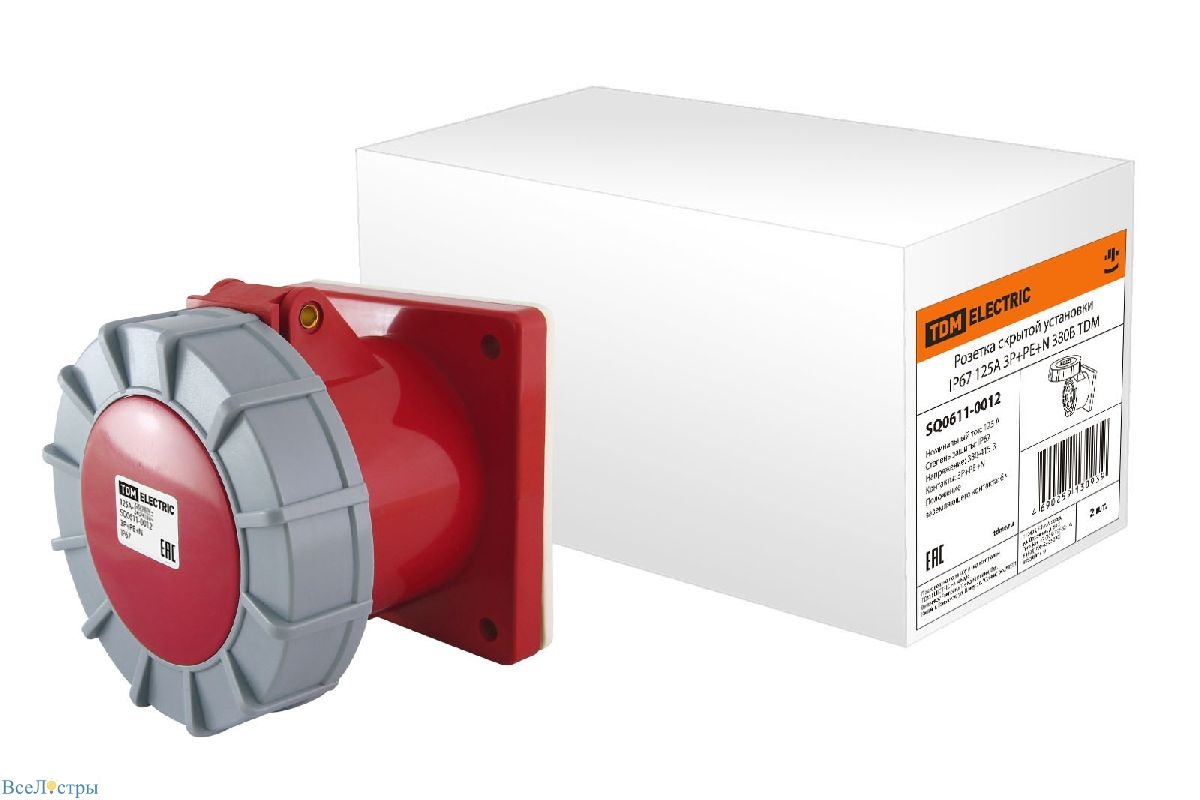 розетка скрытой установки tdm electric sq0611-0012