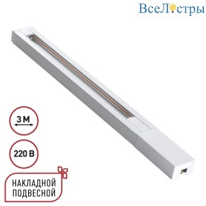 Шинопровод однофазный двухжильный с токопроводом и заглушкой Novotech Port Base 135297