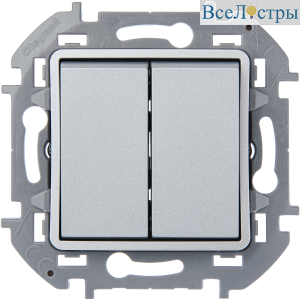 Переключатель двухклавишный Legrand Inspiria 673657