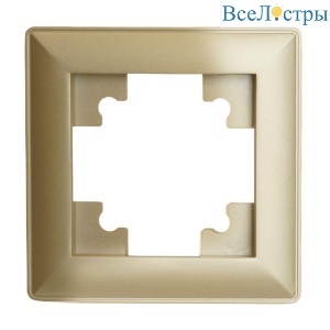 Рамка 1-постовая Stekker Катрин золото PFR00-7001-08 49606