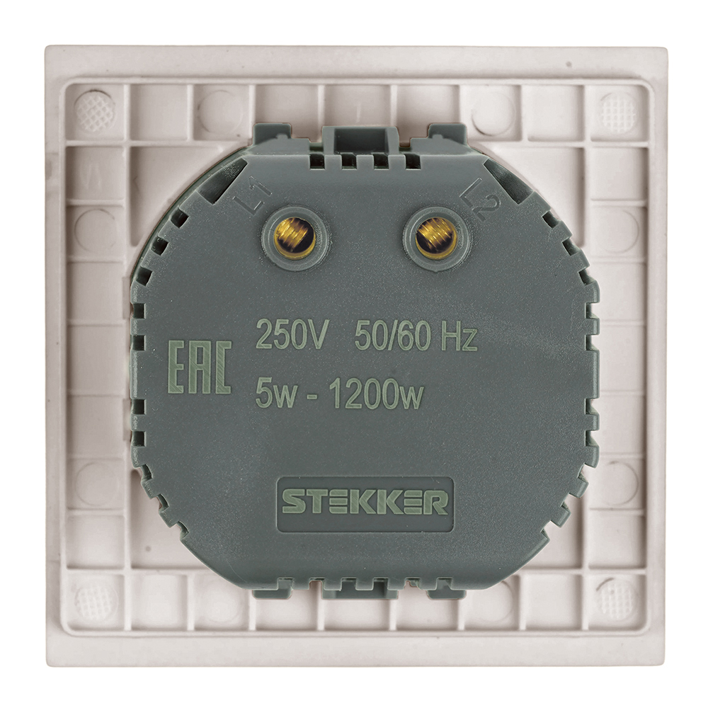 выключатель диммирующий stekker мия rsw10-3106-08 пудровый жемчуг 50567