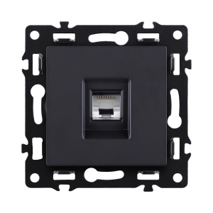 Розетка Ethernet RJ45 Cat.6, черный Kollinger Asthetik AS-017BK