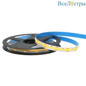Гибкая светодиодная лента на самоклеящейся основе Uniel ULS-C22-COB-480LED-m-8mm-IP20-DC24V-12W-m-5M-3000K UL-00013010