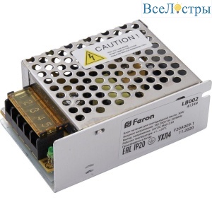 Блок питания для светодиодной ленты Feron LB002 12V 30W IP20 2,5A 41349
