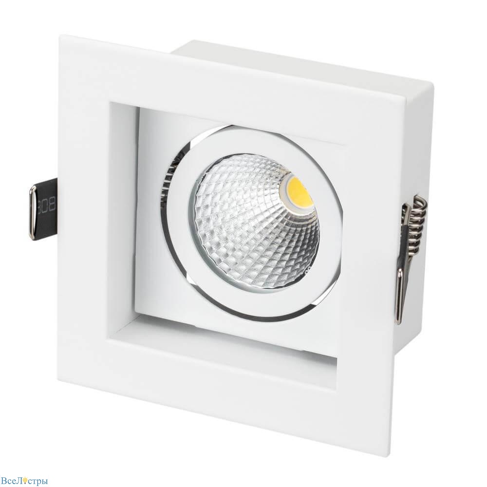 встраиваемый светодиодный светильник arlight cl-kardan-s102x102-9w day 024122