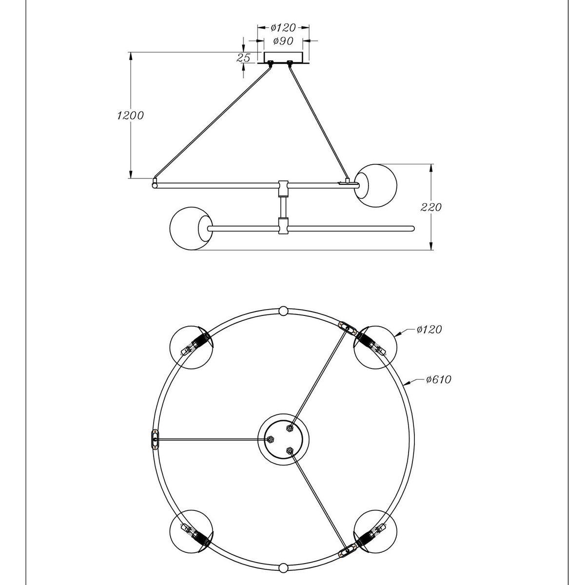 подвесная люстра maytoni balance mod317pl-04b