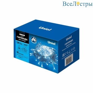 Уличная светодиодная гирлянда (UL-00007204) Uniel  220V белый ULD-S1000-120/SWK White IP67