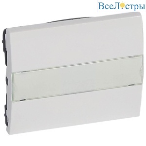 Клавиша Legrand Galea Life выключателя с индикацией держателем этикетки белая 777017