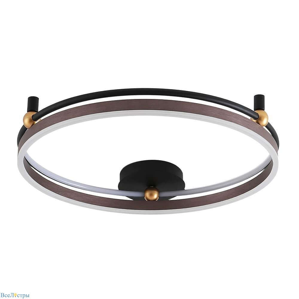потолочный светодиодный светильник crystal lux fernando pl72w led coffee/black