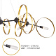 подвесная люстра crystal lux armonica sp8 black/brass v2