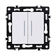 выключатель 2-клавишный 10а/250в с led подсветкой, белый kollinger asthetik as-010wh