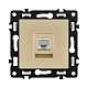 розетка ethernet rj45 cat.6, золотой kollinger asthetik as-017gd