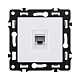 розетка ethernet rj45 cat.6, белый kollinger asthetik as-017wh
