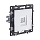 розетка ethernet rj45 cat.6, белый kollinger asthetik as-017wh