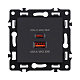 розетка usb a+c 65w, черный kollinger asthetik as-024bk