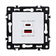 розетка usb a+c 65w, белый kollinger asthetik as-024wh