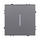 выключатель кнопочный 1-клавишный 10а/250в с led подсветкой, серый kollinger eclipse ec-012gy
