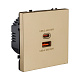 розетка usb a+c 65w, золотой kollinger eclipse ec-024gd