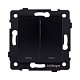 выключатель 2-клавишный 10а/250в с led подсветкой, изогнутый, черный kollinger rea-r-008bk для aspekt, eleganz, reflex