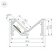 профиль arlight sl-bevel-w32-f-2000 anod (алюминий) 063940