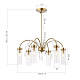люстра на штанге st luce люминера sl1401.303.06