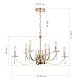 подвесная люстра st luce элеганс sl1405.203.08