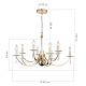 подвесная люстра st luce элеганс sl1405.203.10