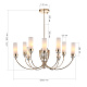 люстра на штанге st luce элегра sl1402.253.10