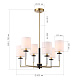 люстра на штанге st luce веритас sl1404.303.06