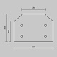 заглушка торцевая к профилю, 2шт. maytoni technical tram034mpec-s
