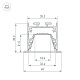 профиль arlight linia45-f-tray-2000 black (алюминий) 062191