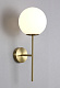 бра crystal lux feliz ap1 bronze/white
