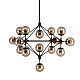 люстра на штанге delight collection modo 8916p/15 black/cognac