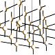 подвесная люстра delight collection molecular md18001067-30a black/gold