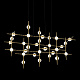 подвесная люстра delight collection molecular md18001067-30a black/gold