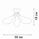 потолочная люстра vitaluce v3927-1/6pl