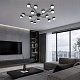потолочная люстра escada fluxen 120009/15c black es0000033l