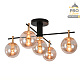 потолочный светильник escada celeste 120007/5r black/amber es0000080