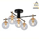 потолочный светильник escada celeste 120007/5r black/clear es0000079