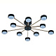 потолочная люстра escada luminix 120008/10r black/gold es0000096