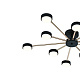 потолочная люстра escada luminix 120008/10r black/gold es0000096