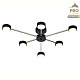 потолочный светильник escada luminix 120008/6r black/gold es0000094